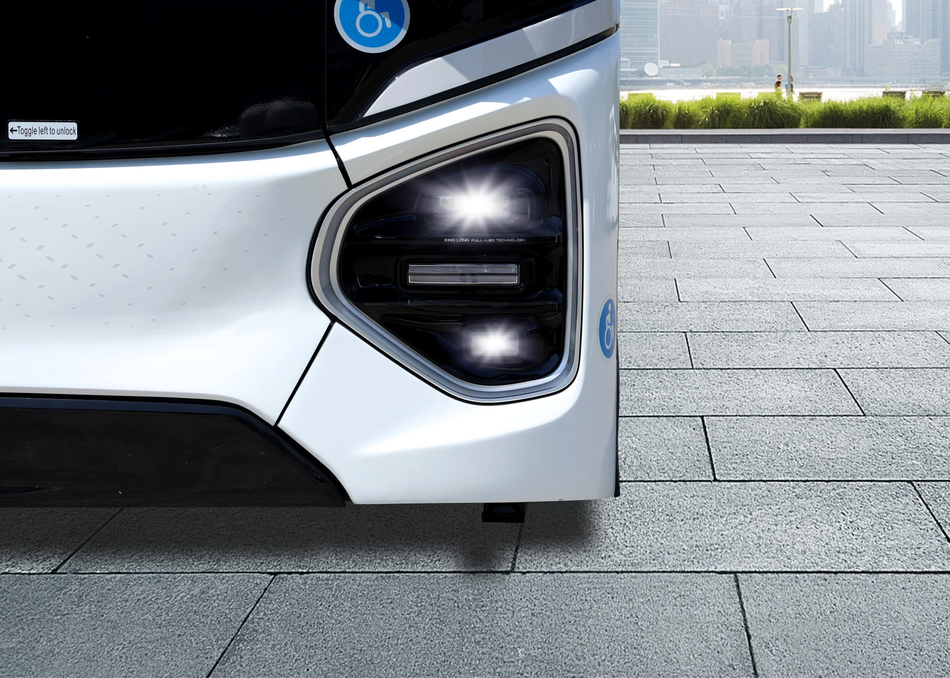 Distinctive Split Headlights