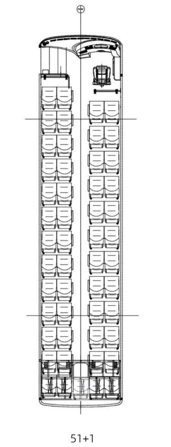 C11 Diesel Coach - 11 Metre seating layout