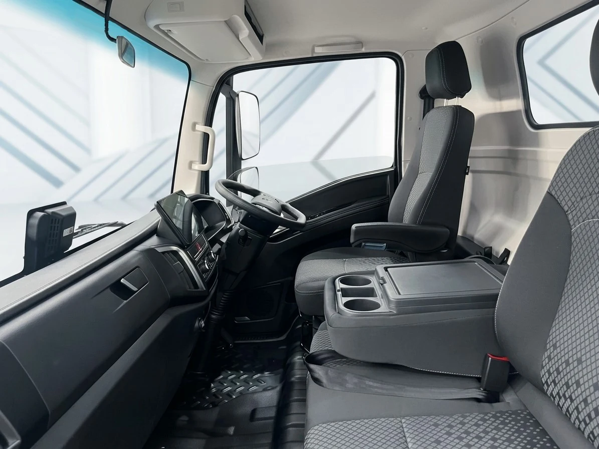 Electric truck cabin and seating